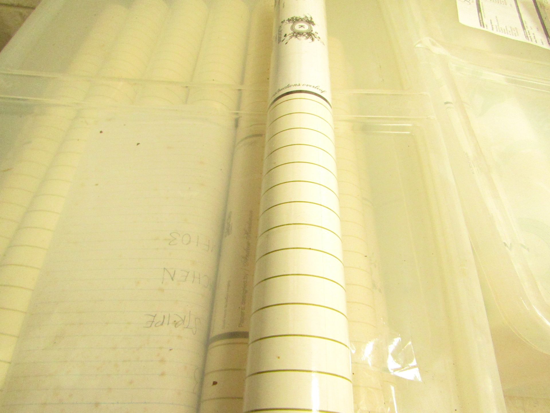 5x Kuboaa - Fine Stripe - Roll Size 10.05m - Unused & Packaged.