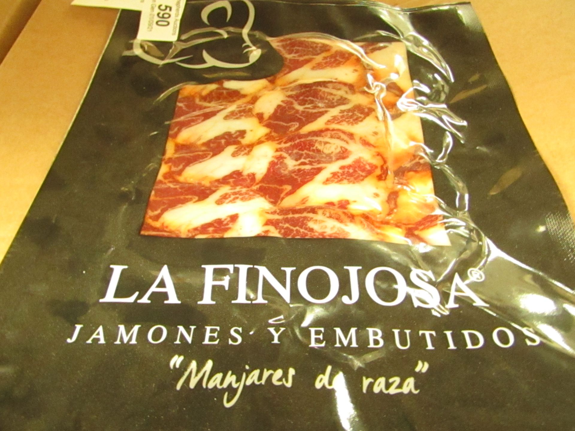 5x La Finojosa 100g packets Sliced Iberian cured ham in slices. BB 18.3.22 RRP £16.25 per packet