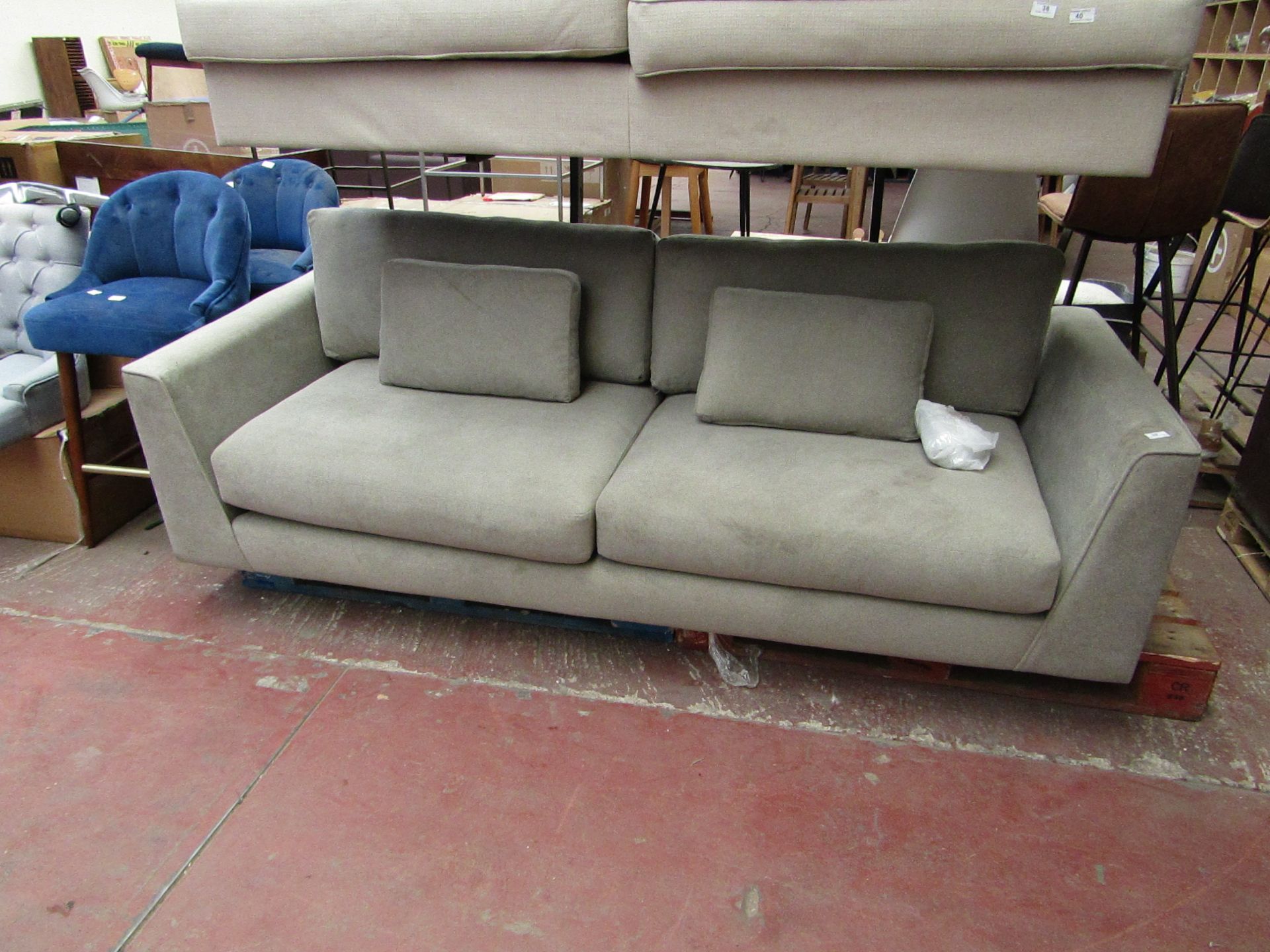 | 1X | MADE.COM 3 SEATER SOFA FABRIC | SOME OF THE MATERIAL HAS MARKS BUT VERY MINOR, INCLUDES