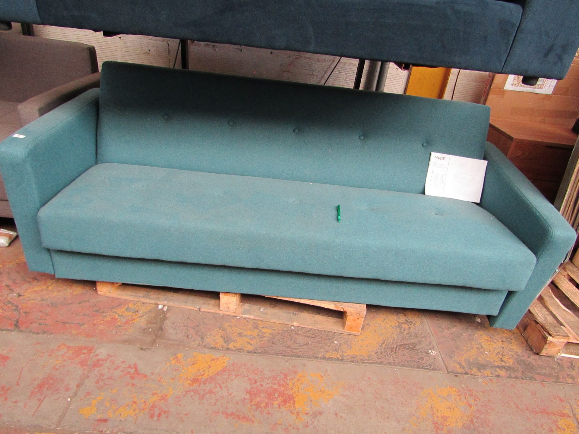 | 1X | MADE.COM CHOU SOFA BED WITH STORAGE | UNCHECKED & HAS NO FEET | RRP £529 |