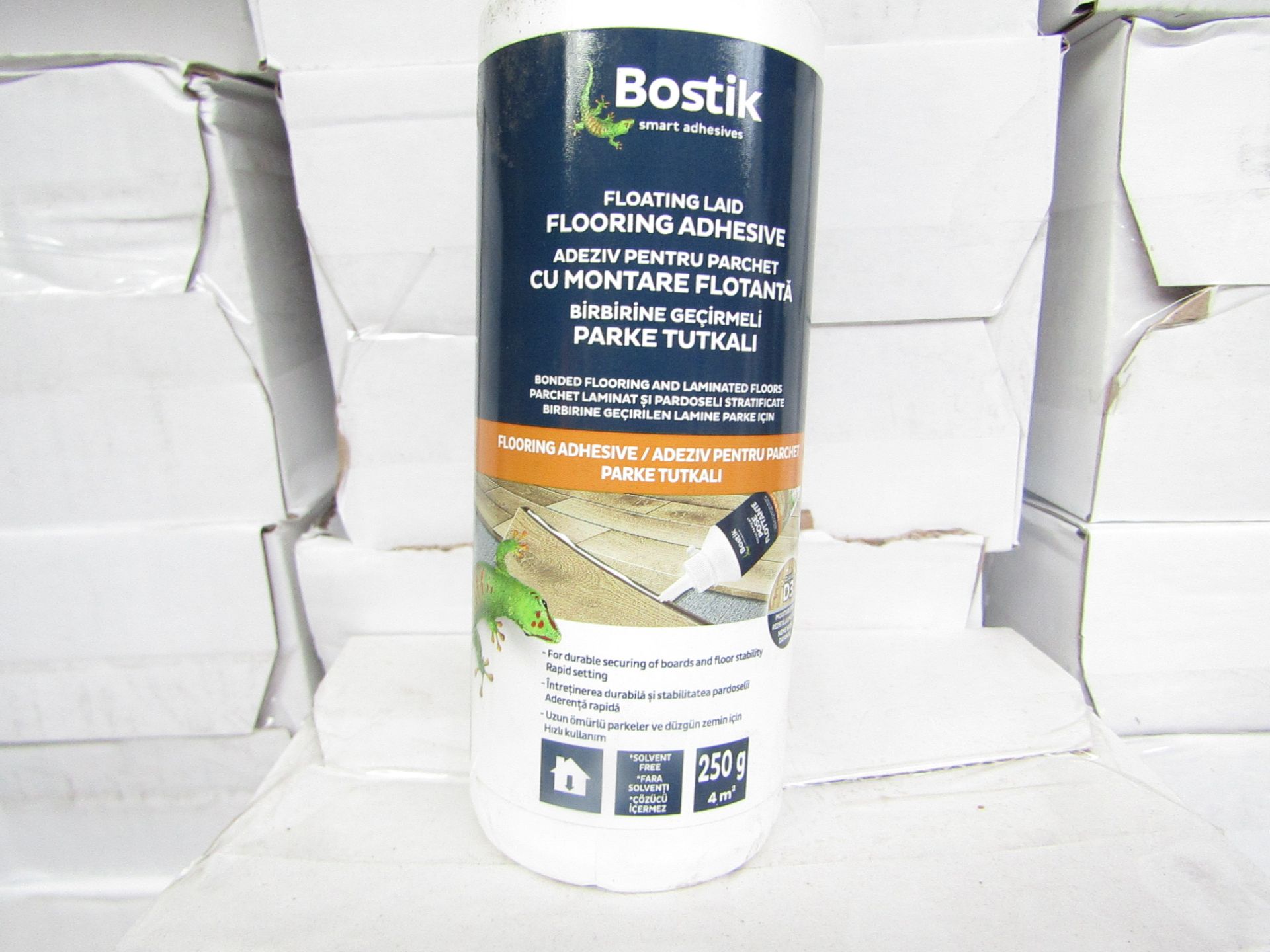 12x Bostik - Floating Laid Flooring Adhesive - 250g Tubs - Unused & Boxed.