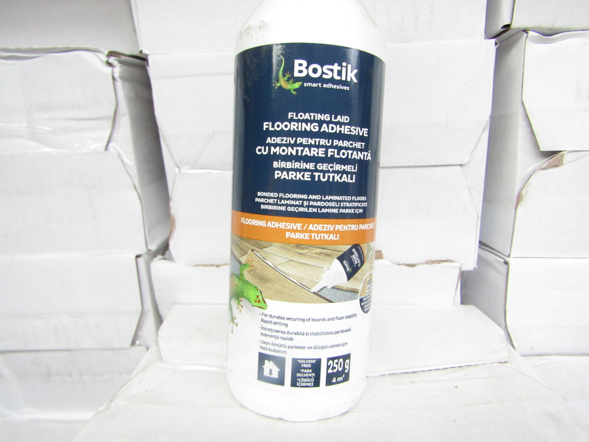 12x Bostik - Floating Laid Flooring Adhesive - 250g Tubs - Unused & Boxed.