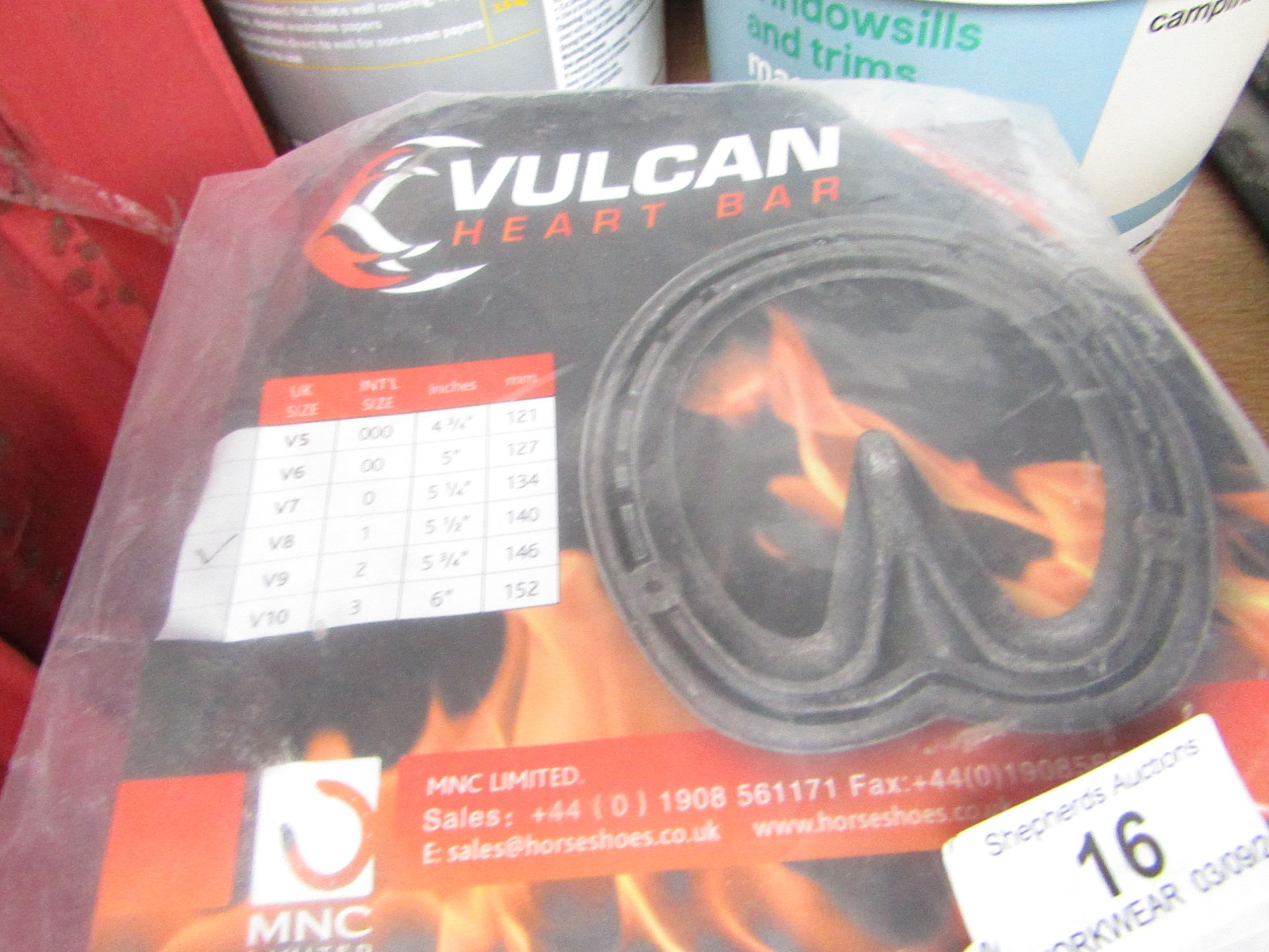 Vulcan - HEART BAR 23X10 - 146MM WIDE (5 3/4") - (5 Pairs) - New & Boxed.