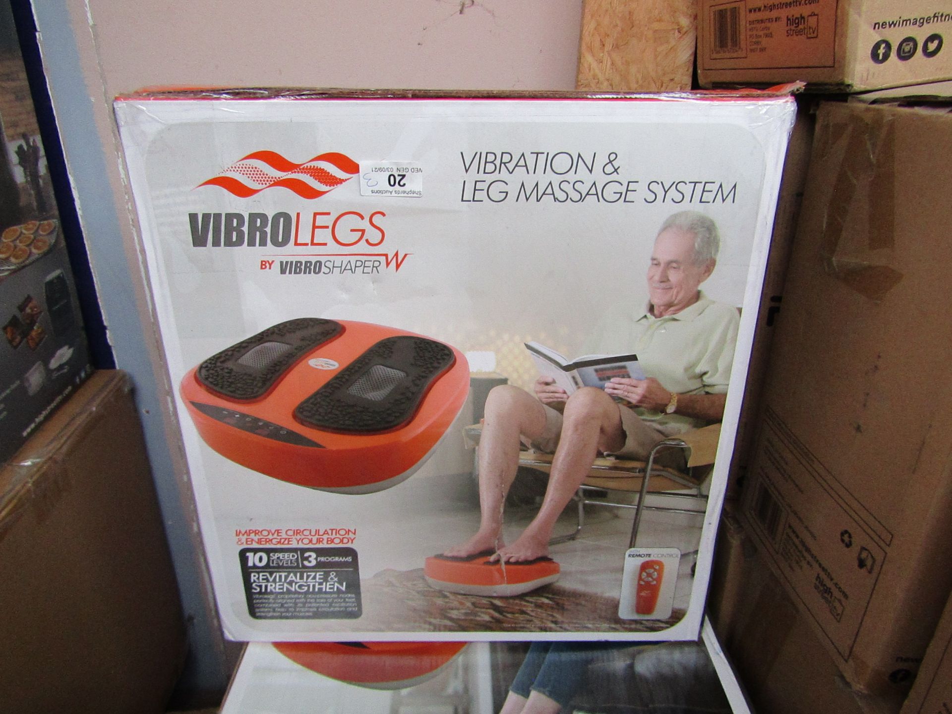 | 3X | VIBRO LEGS MASSAGE SYSTEM | UNCHECKED AND BOXED | NO ONLINE RE-SALE | TOTAL £ 99.99 | TOTAL