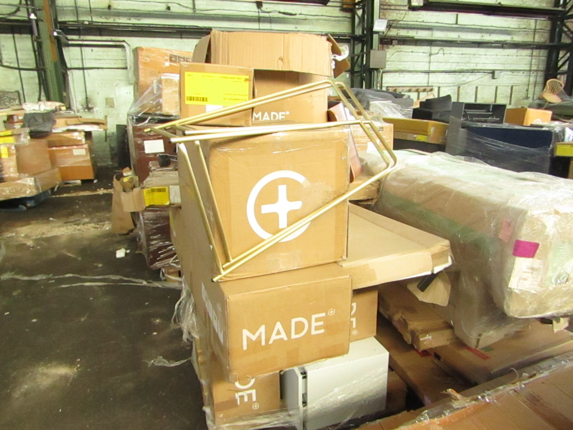 | 1X | PALLET OF FAULTY / MISSING PARTS / DAMAGED CUSTOMER RETURNS MADE.COM STOCK UNMANIFESTED |