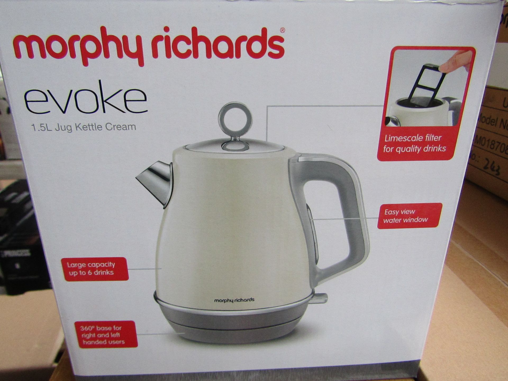 Morphy Richards Evoke 1.5L jug cream kettle, brand new and boxed. RRP £49.99