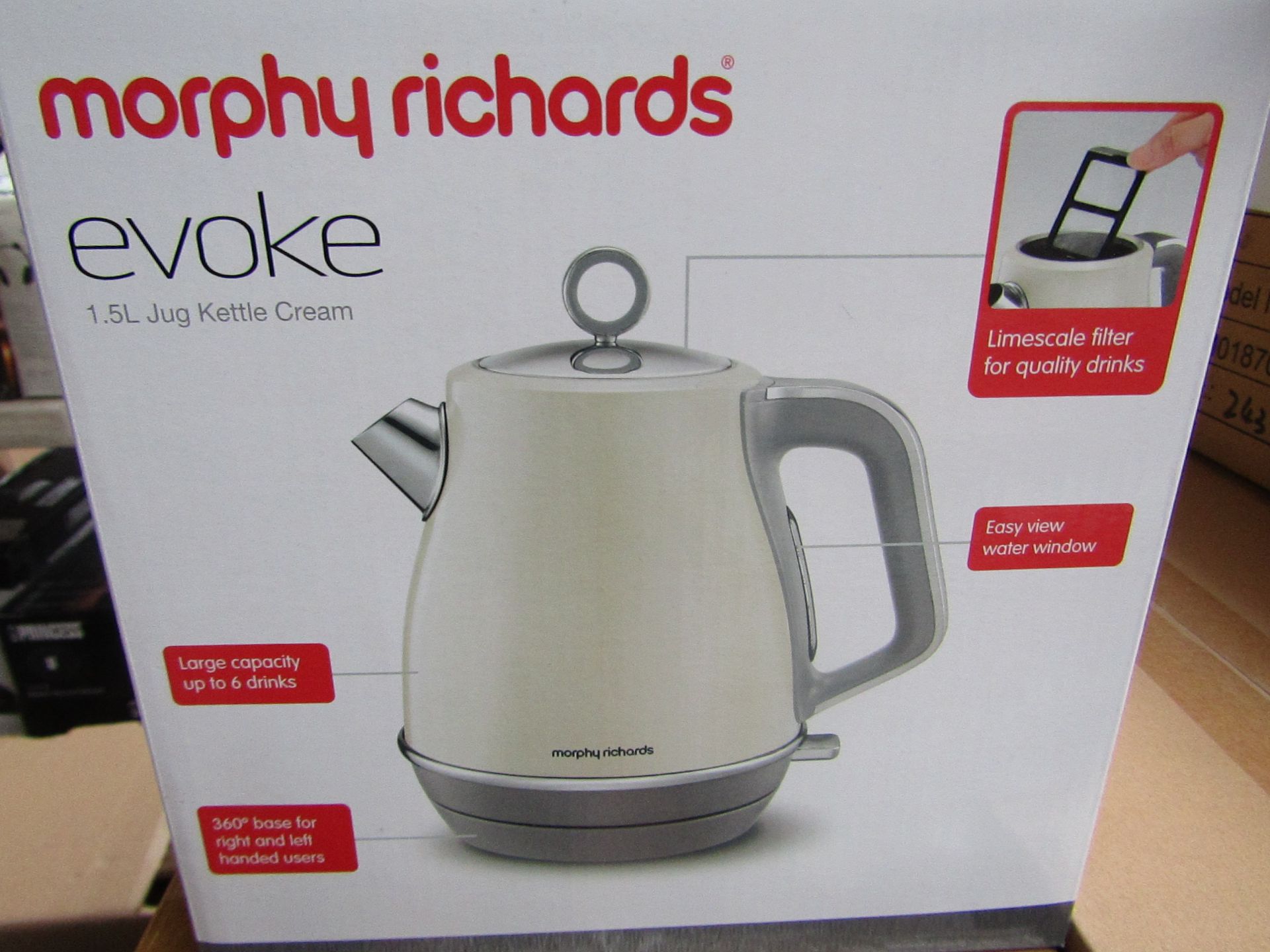 Morphy Richards Evoke 1.5L jug cream kettle, brand new and boxed. RRP £49.99