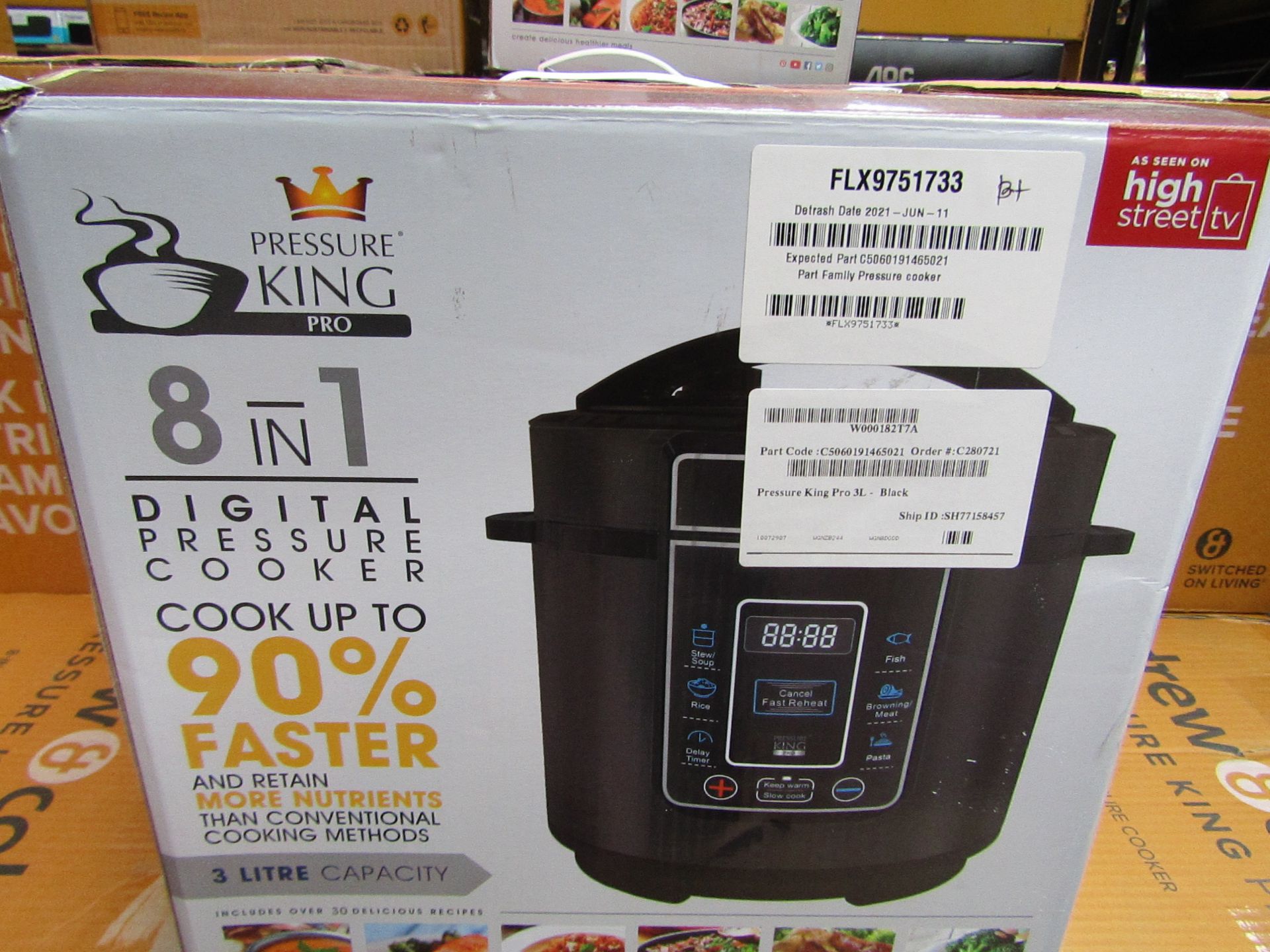 | 1x | DREW AND COLE PRESSURE KING PRO 8 IN 1 DIGITAL PRESSURE COOKER | PROFESSIONALLY REFURBISHED