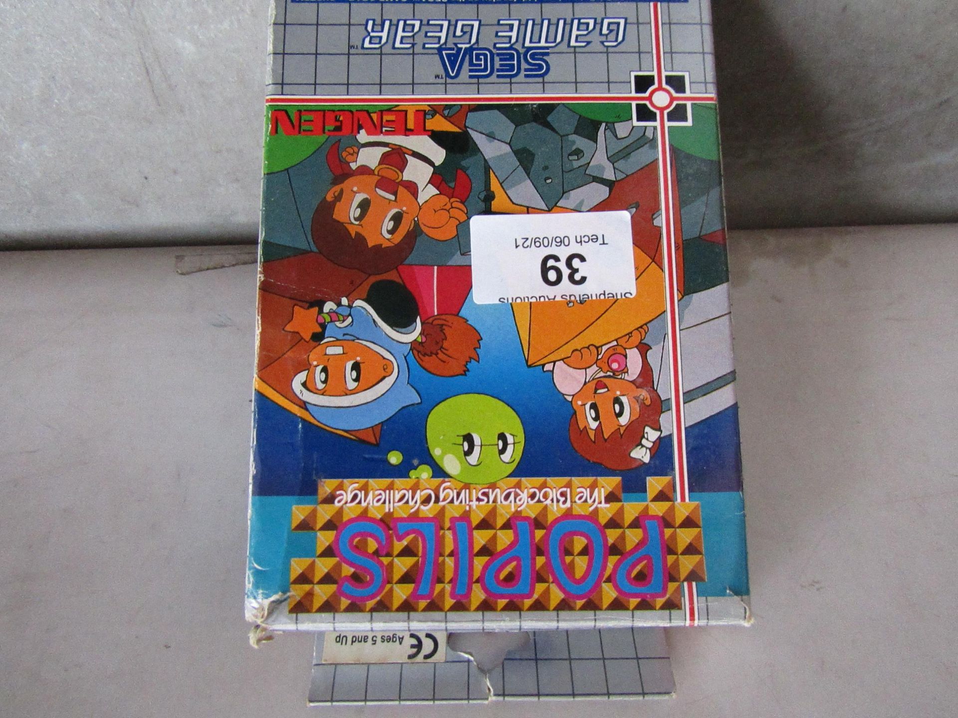 Sega Game Gear Poplis game, unchecked in original box, simialr items appear to be selling on ebay