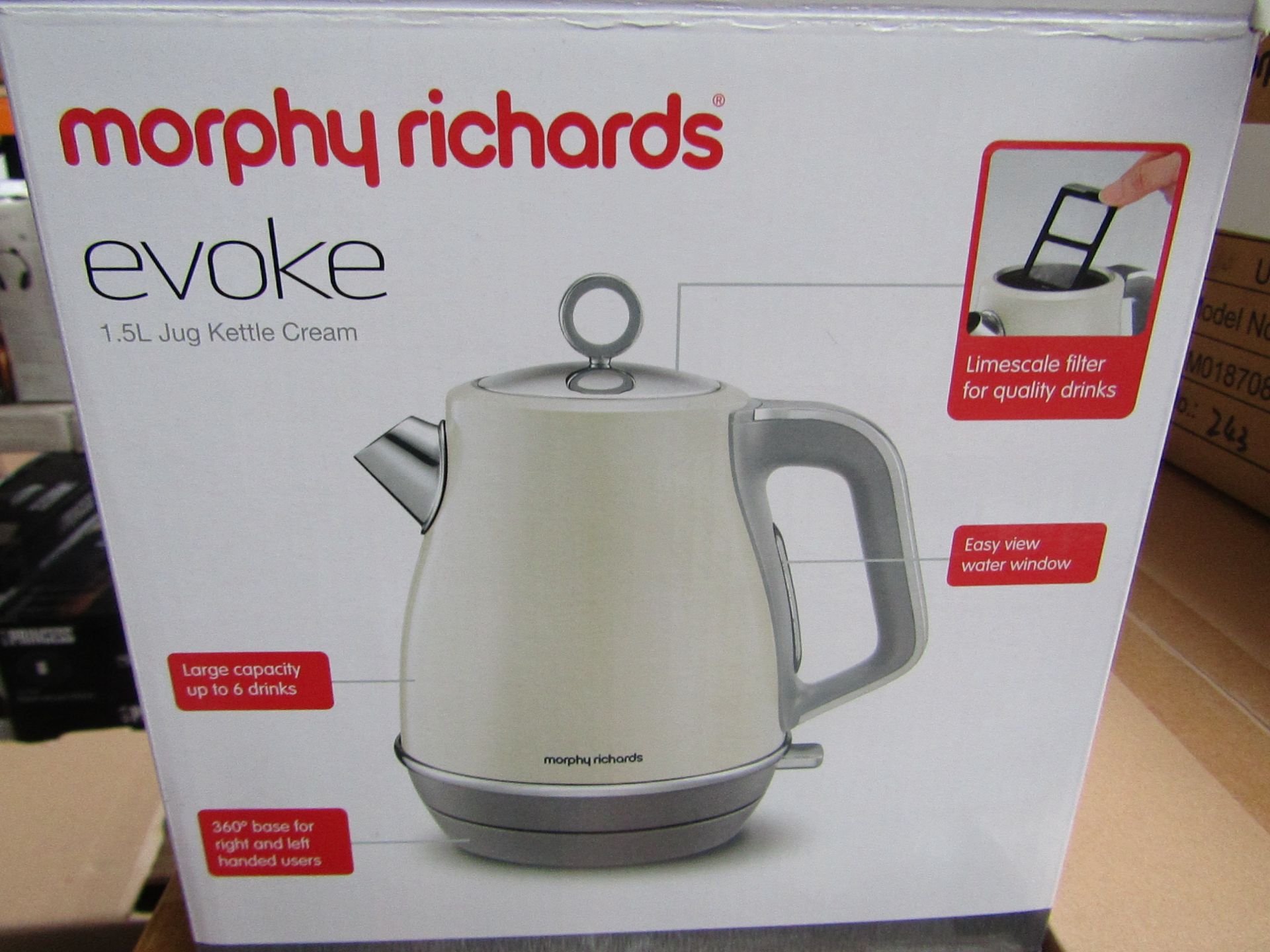 Morphy Richards Evoke 1.5L jug cream kettle, brand new and boxed. RRP £49.99