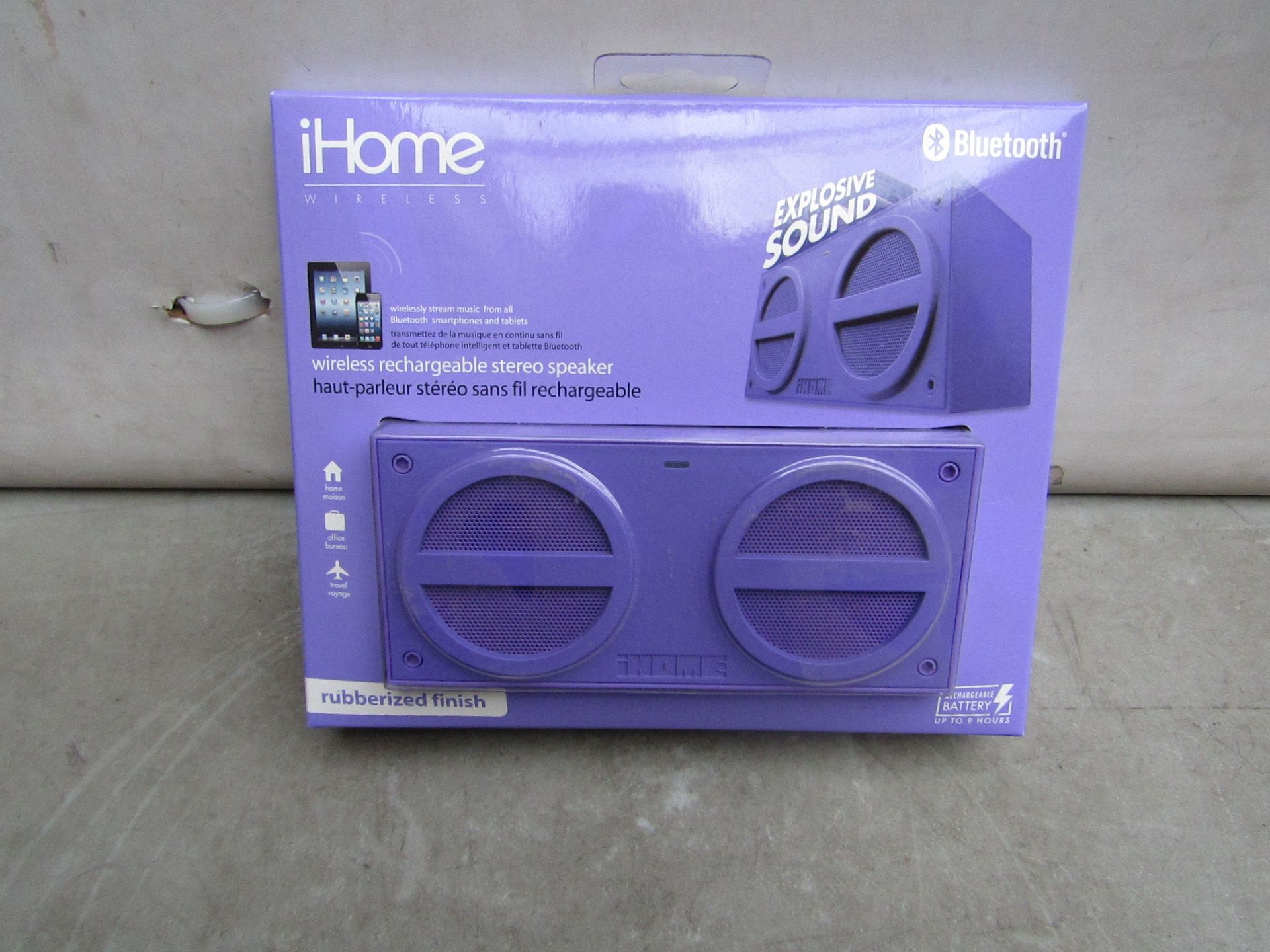 4x iHome Bluetooth wireless rechargeable speakers, all new and packaged.