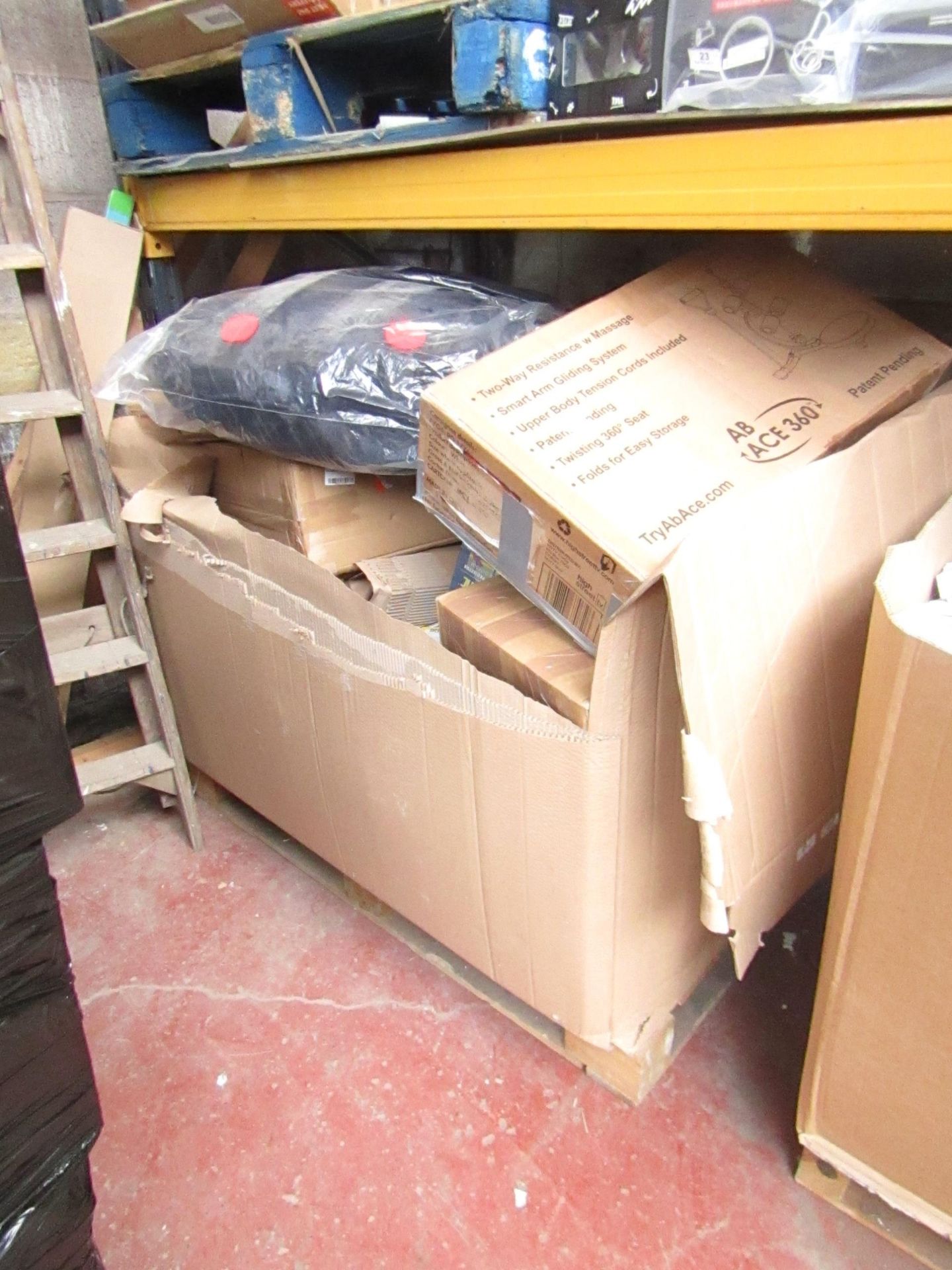 1X PALLET CONTAINING APPROX 15 HOME ELECTRICAL AND FITNESS ITEMS | THIS PALLET IS UNCHECKED AND