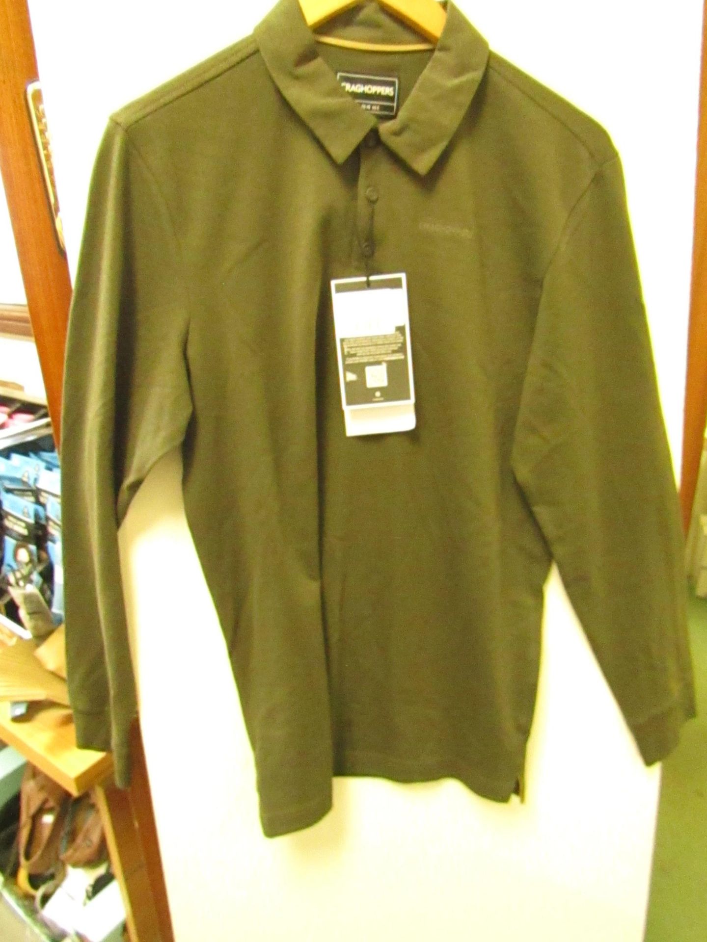 Craghopper Bryson Long Sleeve Polo Shirt, new size S, RRP £45