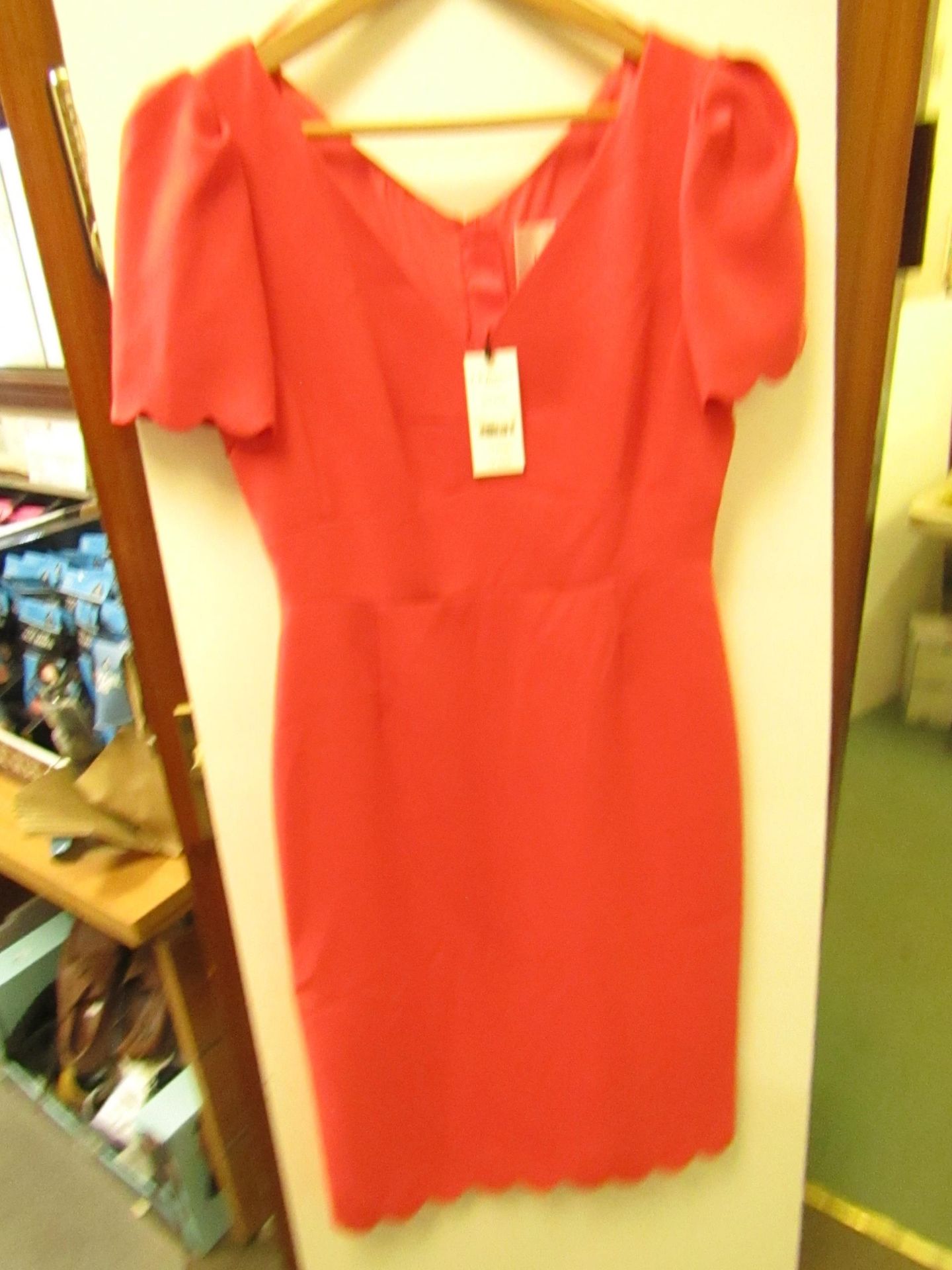 L K Bennett London Enid Geranium Dress size 12 RRP £250 new with tag see image for design