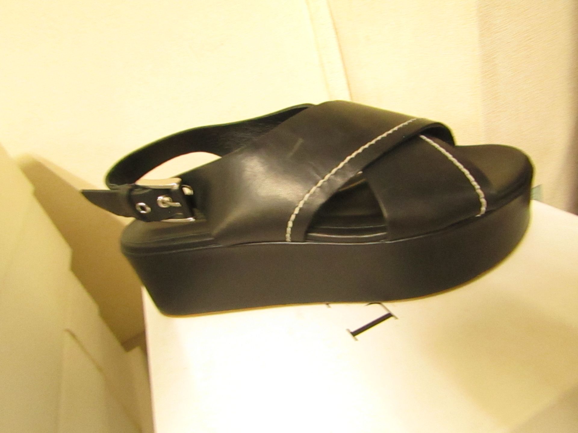L K Bennett London Sima Black Veg Leather Shoes size 36 RRP £250 new & boxed see image for design