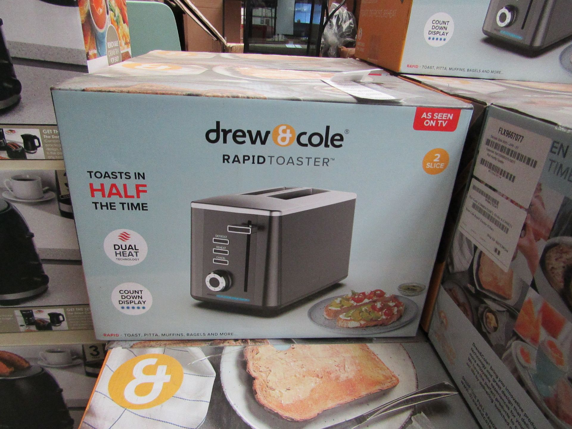 | 1x | DREW AND COLE RAPID 2 SLICE TOASTER | REFURBISHED AND BOXED | NO ONLINE RESALE | SKU - |