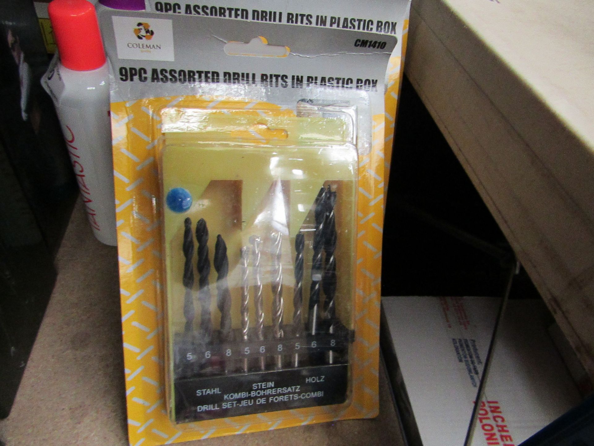 Coleman - 9 Piece Assorted Drill Set - New & Packaged.