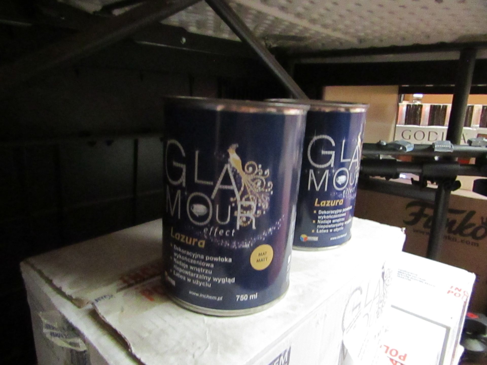 Glamour - Glaze Matt Paint (6x 750ml Per Box) - BBD 08-03-19 - Unused & Boxed.