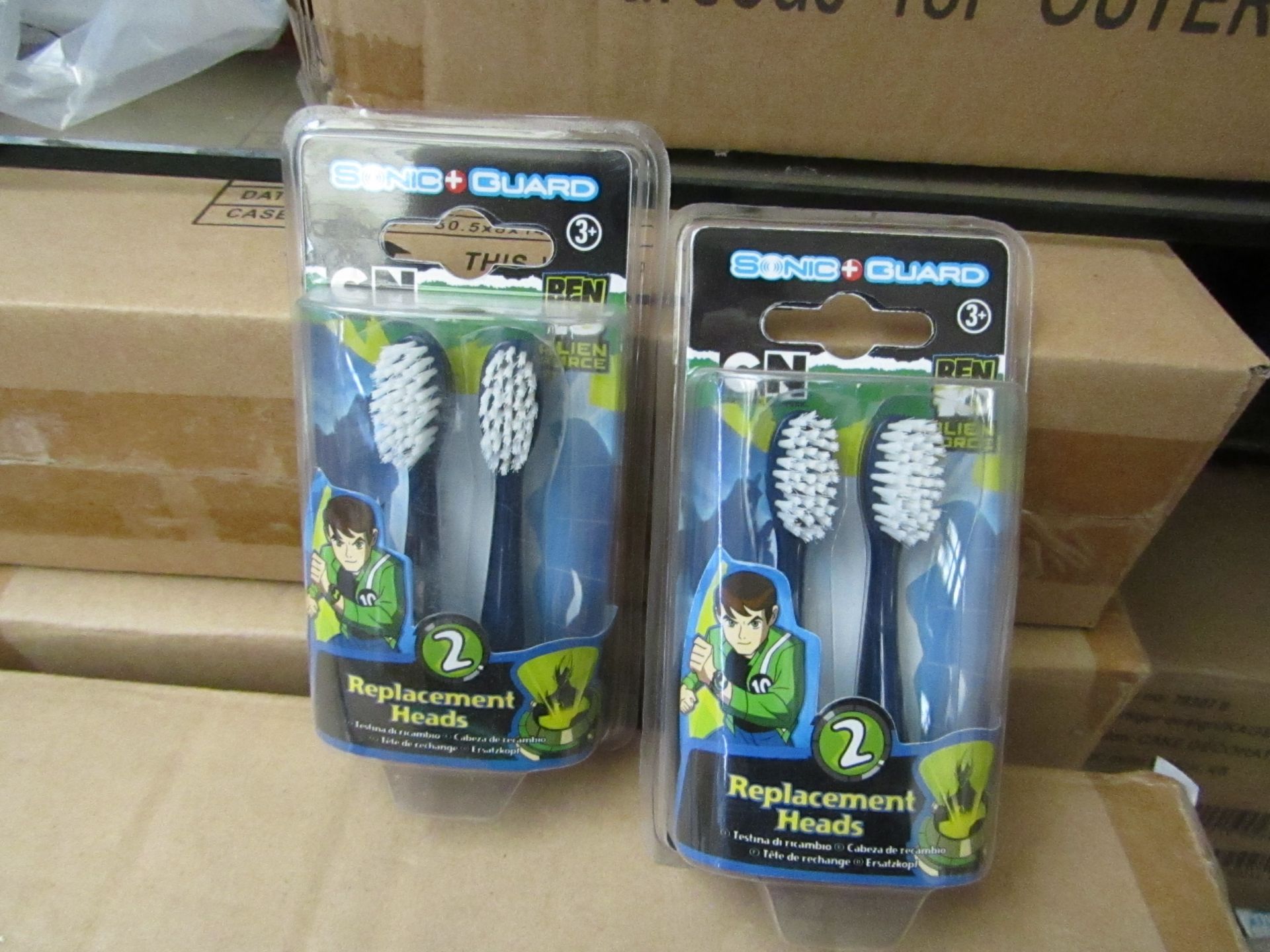 12x Sonic Guard - Ben 10 Replacement Electric Brush Heads - New & Packaged.