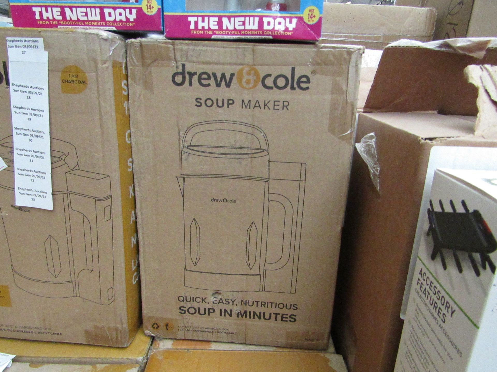 | 1x | DREW AND COLE SOUP MAKER | REFURBISHED AND BOXED | NO ONLINE RESALE | SKU - | RRP £59.99 |