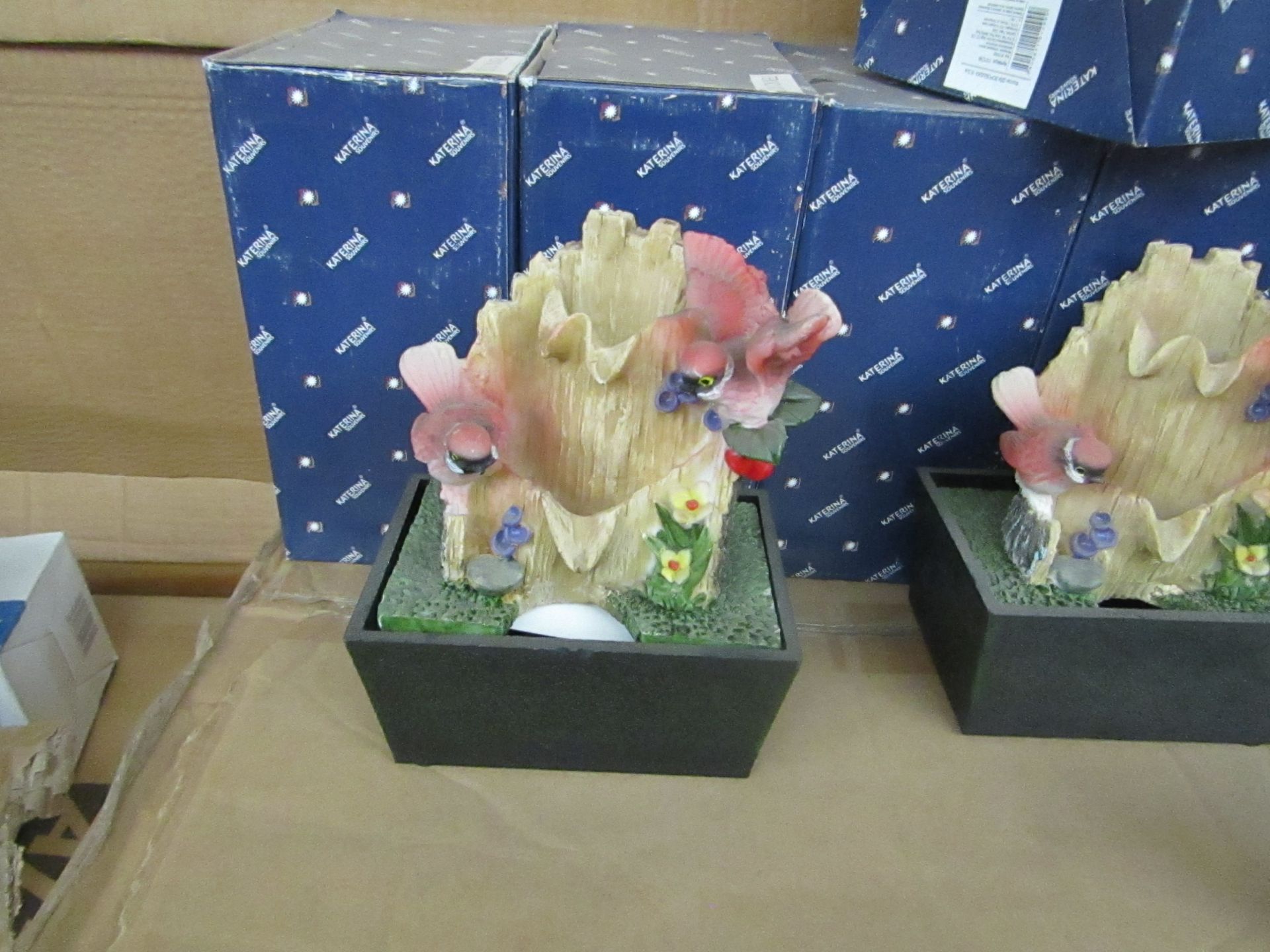 6x Small Table-Top Bird Themed Water Features - New & Boxed.