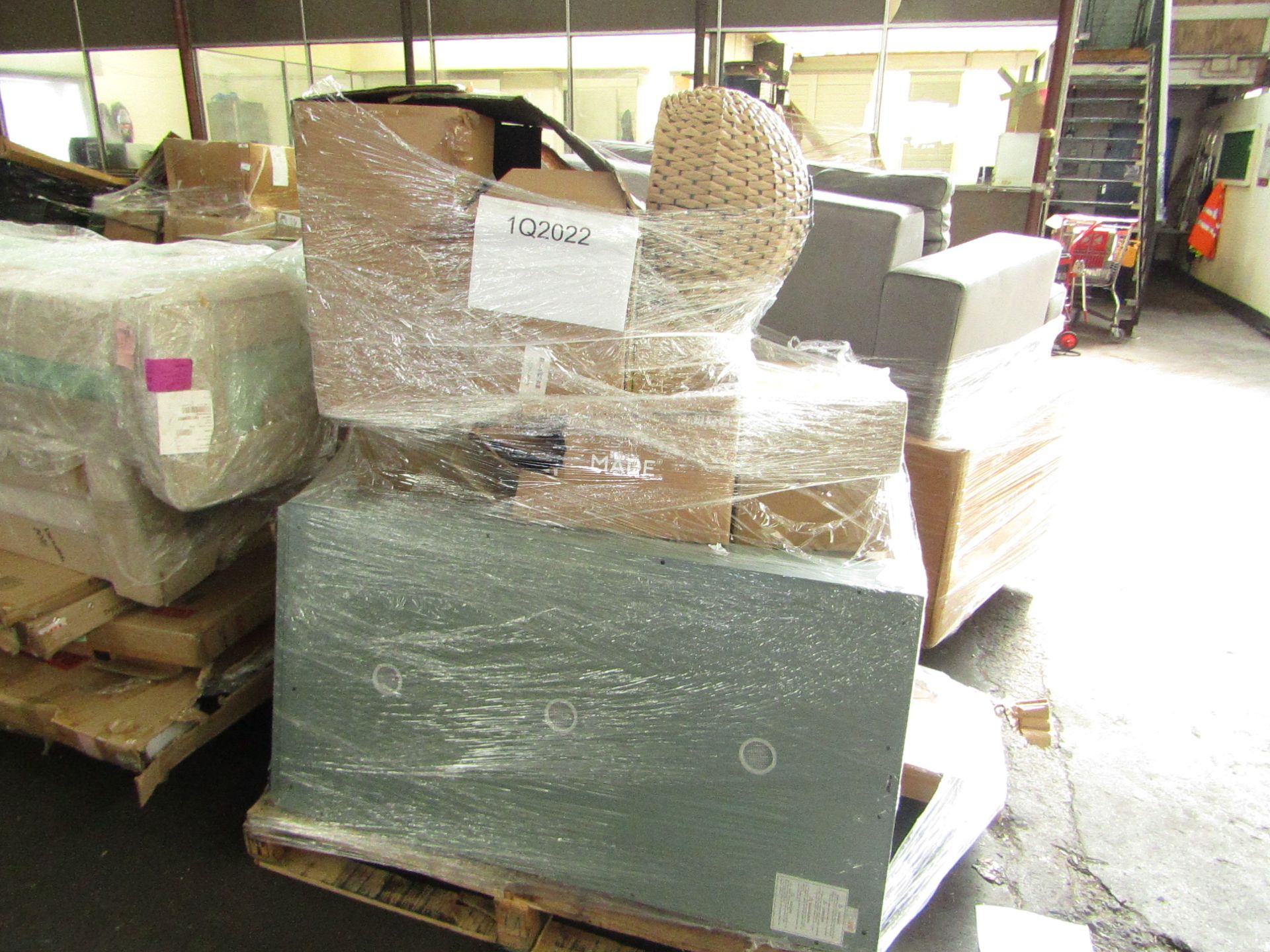 | 1X | PALLET OF FAULTY / MISSING PARTS / DAMAGED CUSTOMER RETURNS MADE.COM STOCK UNMANIFESTED |