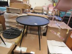 | 1X | COX AND COX ROUND INDUSTRIAL SIDE TABLE - LARGE | UNCHECKED & BOXED | RRP CIRCA œ125 |