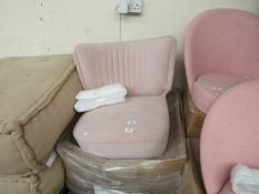 | 1X | SWOON DUKECHAIR VELVET BLUSHD PINK | UNCHECKED IN BOX | RRP |