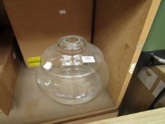 | 1X | MADE.COM LAMOR LAMP SHADE IN CLEAR GLASS | LOOKS UNUSED (NO GUARANTEE) | RRP CIRCA ?35 |