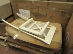 | 1X | VERY PAIR OF DAVENPORT SOLID WOOD DINING CHAIRS | UNCHECKED & BOXED ( NO GUARANTEE ) RRP ?149