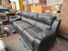 Pulaski leather 5 piece sofa with armrest and recliner, missing corner part but is still