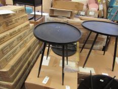 | 1X | COX & COX ROUND INDUSTRAIL SIDE TABLE - SMALL | UNCHECKED & BOXED | RRP ?95 |