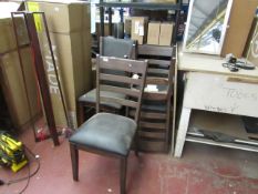 4x Bayside dining chairs, unchecked and no box.