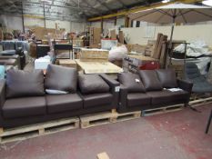 | 1X | LOFT ISABELLA 3 SEATER LEATHER SOFA | UNCHECKED & NO FEET PRESENT | RRP œ315 |