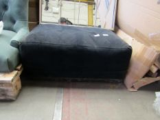 1 x Swoon Denver Easy Velvet Footstool in Black Dark RRP £599 SKU SWO-