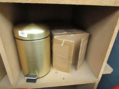 1 x Made.com Lilo Bathroom Pedal Bin 3L Brushed Brass RRP œ29 SKU MAD-BTALIL011ZBR-UK TOTAL RRP