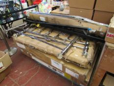 | 1X | GREY METAL DOUBLE BED FRAME | UNCHECKED & HALF BOXED | RRP |