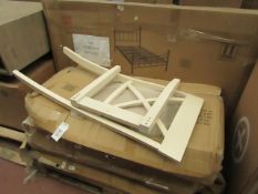 | 1X | VERY PAIR OF DAVENPORT SOLID WOOD DINING CHAIRS | UNCHECKED & BOXED ( NO GUARANTEE ) RRP ?149