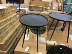 | 1X | COX & COX ROUND INDUSTRAIL SIDE TABLE - SMALL | UNCHECKED & BOXED | RRP ?95 |