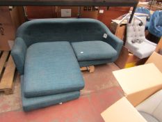 | 1X | MADE.COM LOTTIE COMPACT CHAISE END SOFA, HARBOUR BLUE | NO VISIBLE DAMAGE (NO GUARANTEE) |