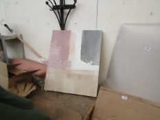 1X BLUSH CUBIC ABSTRACT I PRINTED CANVAS 500X600MM, UNCHECKED & NO BOX.