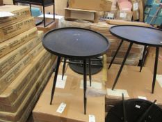 | 1X | COX & COX ROUND INDUSTRAIL SIDE TABLE - SMALL | UNCHECKED & BOXED | RRP ?95 |