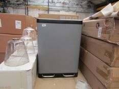 | 1X | MADE.COM COLTER 60L SOFT CLOSE DOUBLE RECYCLING BIN GREY | UNCHECKED & BOXED | RRP ?89 |
