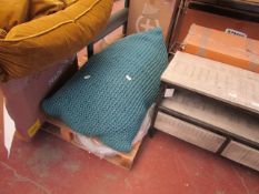 | 1X | MADE.COM ANDRA LARGE CHUNKY KNIT BEAN BAG, BLUE | LOOKS TO BE IN DECENT CONDITION &