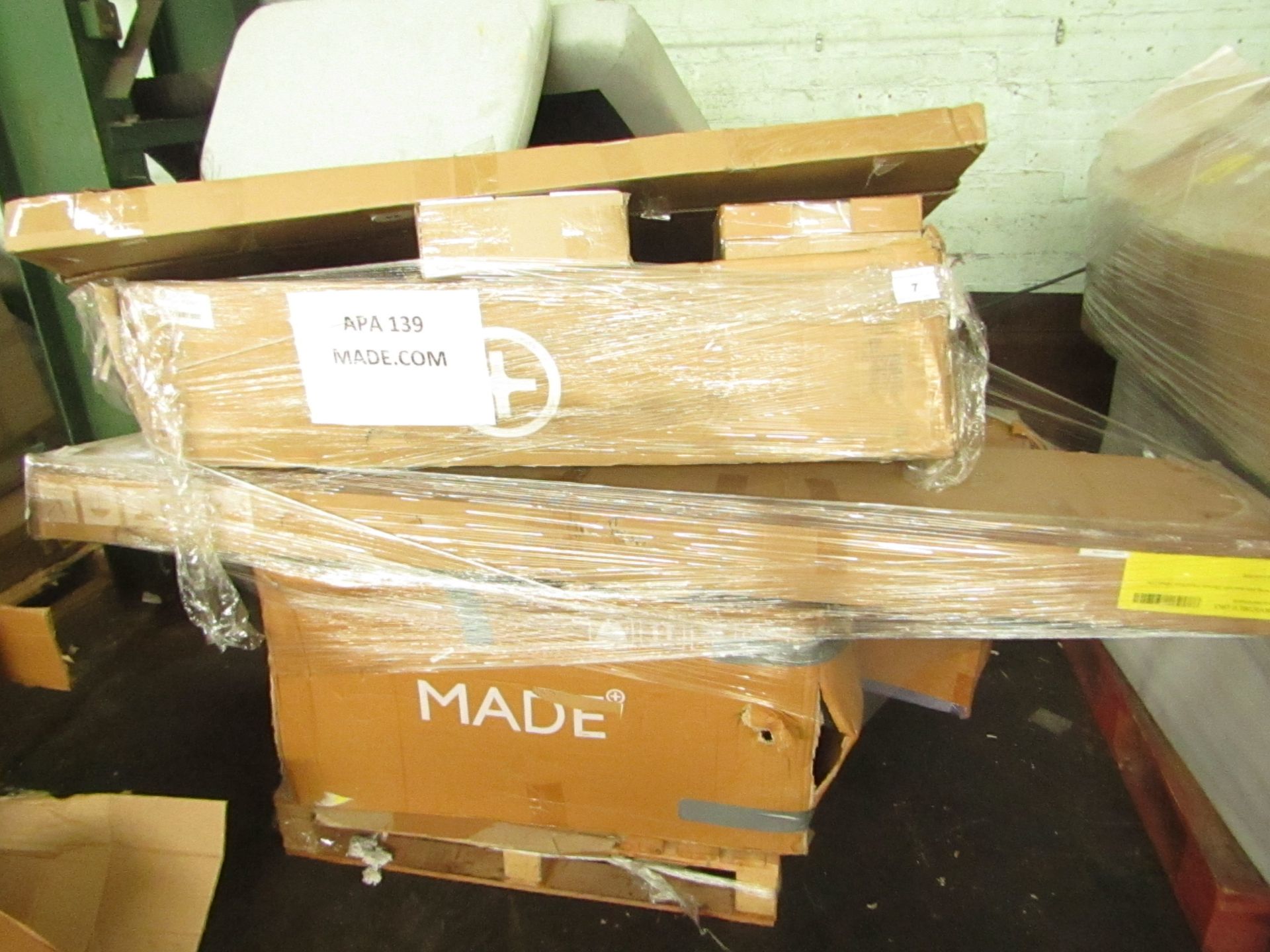 Mixed pallet of Made.com customer returns to include 9 items of stock with a total RRP of