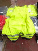 L.Brador - Scotchlite 3M Material Hi-Vis Yellow Bib' N Brace - Size XL - Unused & Packaged.