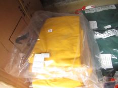 2x PVC Work Trousers - Light Yellow Mustard - Size XL - Unused & Packaged.