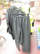 Mc Mountain - PVC Trench Coat With Hood - Size Large - Unused. Mc Mountain - PVC Trousers - Size