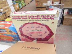 1x Compact poker table - unchecked & boxed.