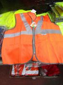 Dystar - 3M Scotchlite Reflective Material Hi-Vis Orange Vest - Size Medium - Unused & Packaged.